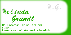 melinda grundl business card
